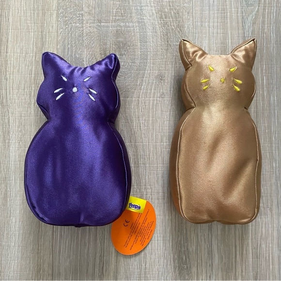 2 Peeps Squeeze Halloween Cat Marshmallow Bean Bags - Picture 1 of 6
